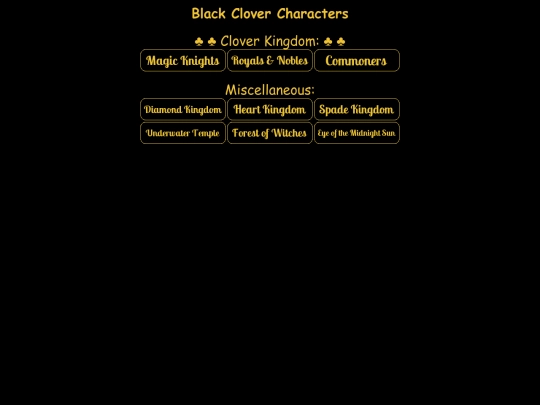 Anime/BlackClover/characters screenshot