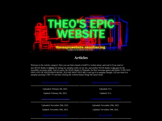 articles screenshot