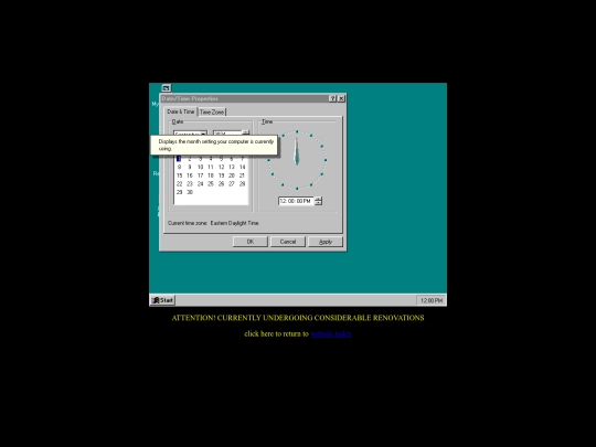 win95hyperlink/95time-what-month screenshot