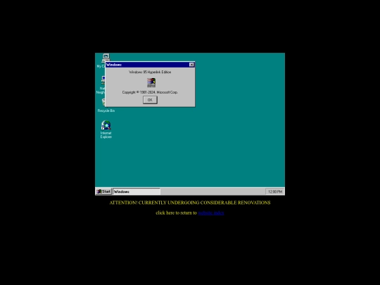 win95hyperlink/95winver screenshot