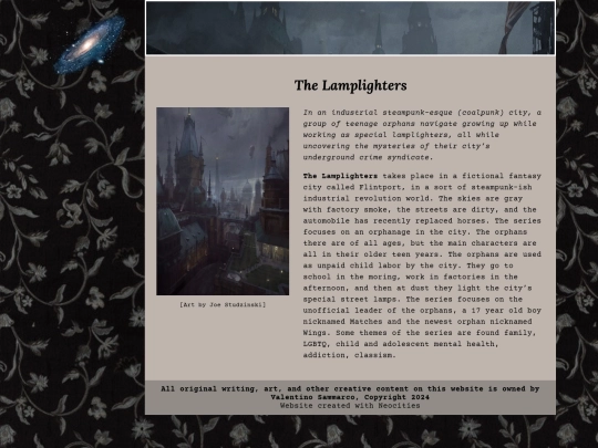 Paracosms/Lamplighters-Home screenshot