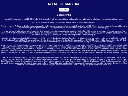 biography screenshot