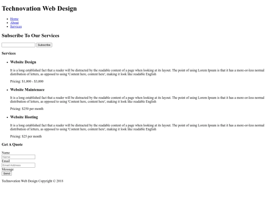 Technovation/services screenshot