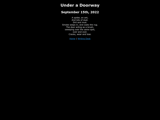 my_writing/under_a_doorway screenshot