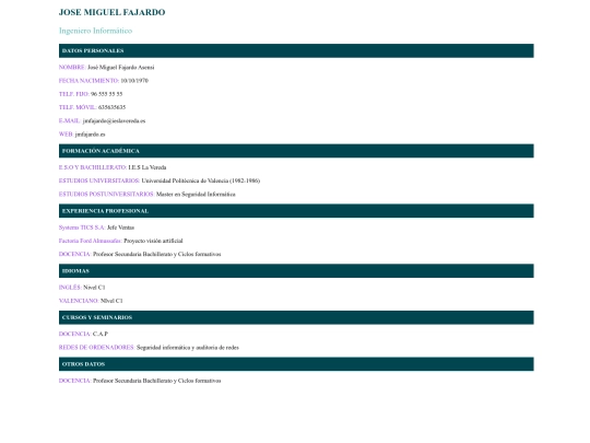curriculum screenshot
