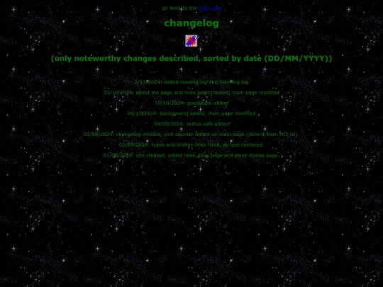 changelog screenshot