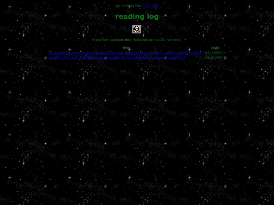 readings screenshot