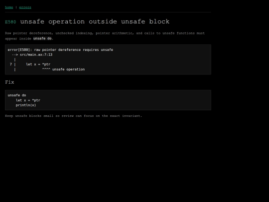 axon/errors/E580 screenshot