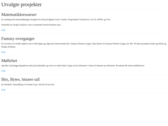 utvalgte_prosjekter screenshot
