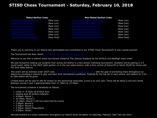 STISDTourn1/homepage screenshot