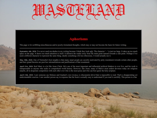 aphorisms screenshot