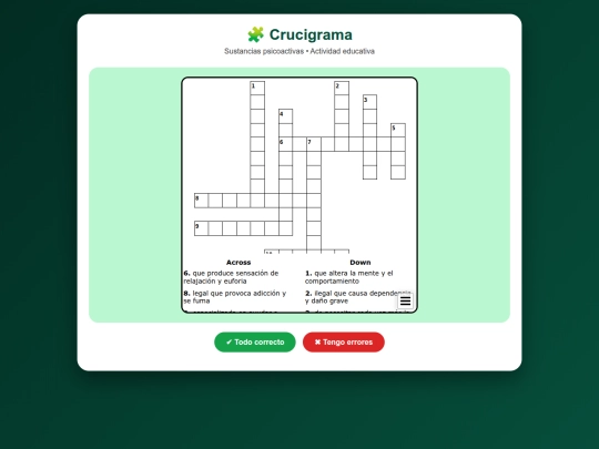 Crusigrama1.1 screenshot