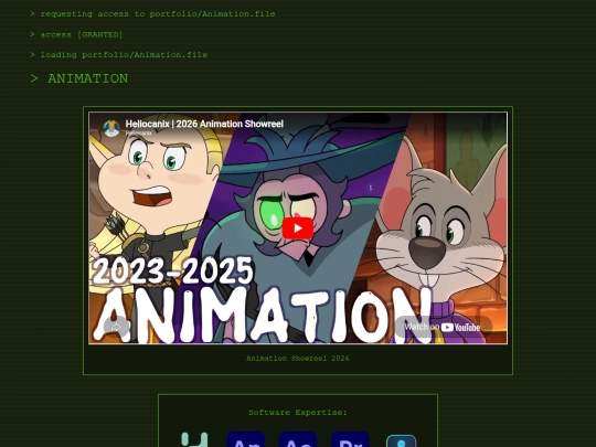 portfolio/Animation screenshot