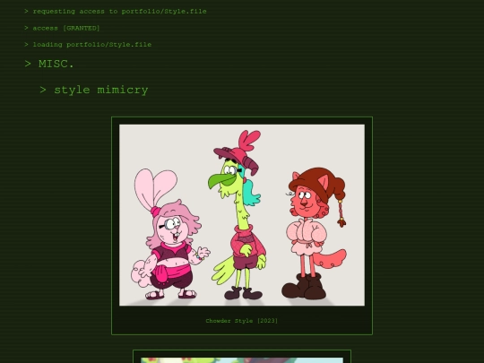 portfolio/Style screenshot