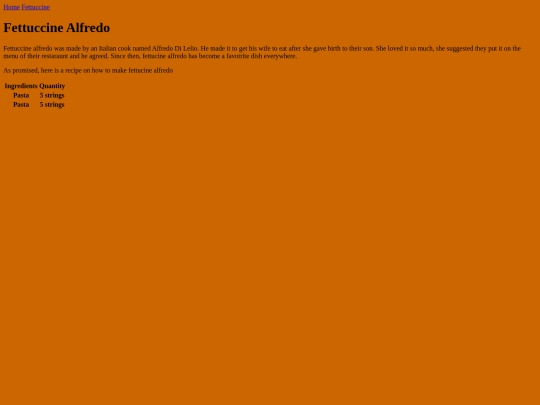 fettuccine screenshot