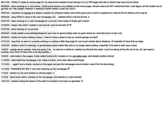 logs/updates screenshot