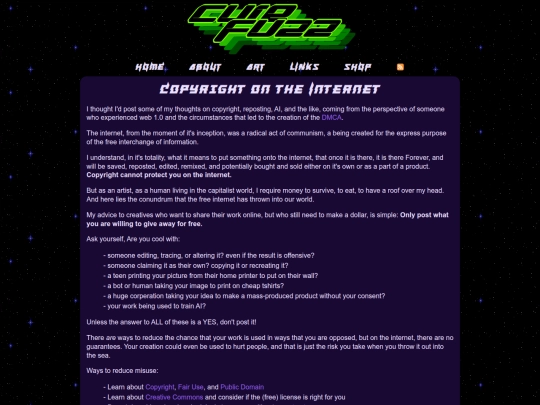 copyright screenshot