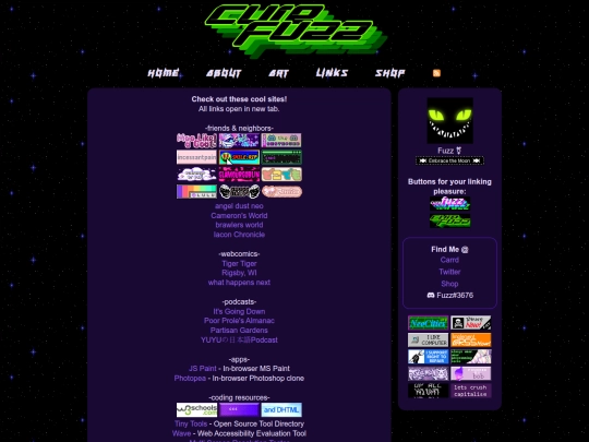 links screenshot
