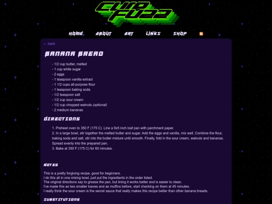 recipes/bananabread screenshot