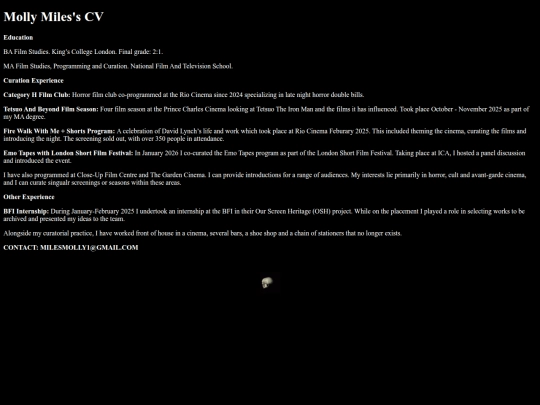 CV screenshot