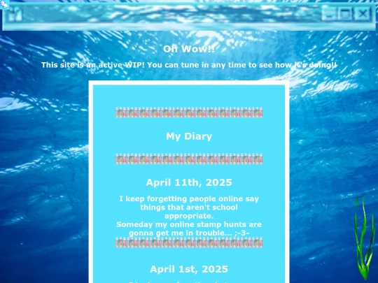 diary screenshot