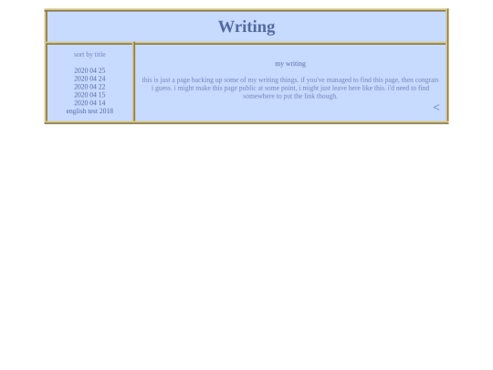 writing screenshot