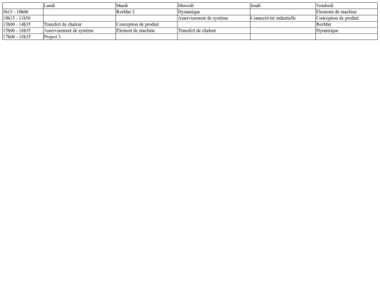 activités/horairedecours screenshot