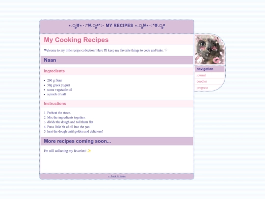 recipes screenshot