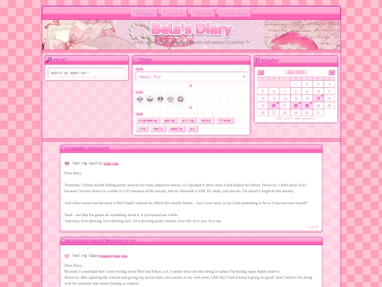 diary screenshot