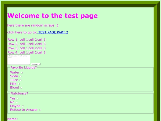 TestPage screenshot