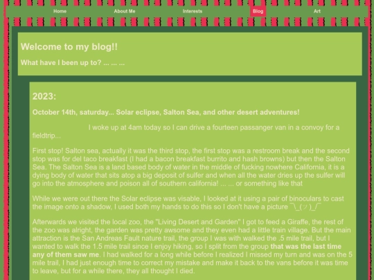 blog screenshot