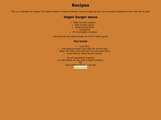 recipes screenshot