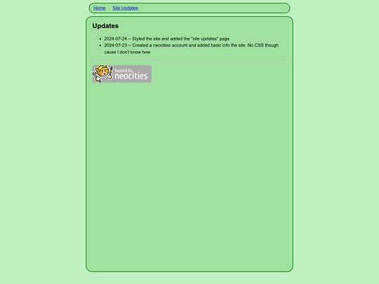 site-updates screenshot