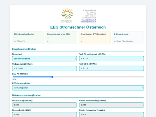 22 08 Stromrechner screenshot