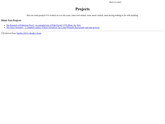 projects screenshot