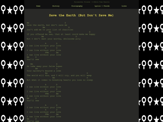 whitetown/chords/sss/savetheearthbutdontsaveme screenshot