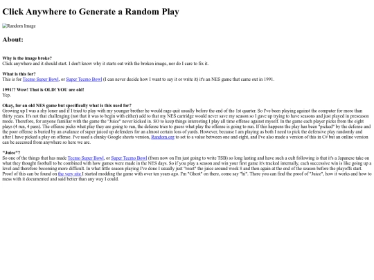 RandomPlayGenerator screenshot