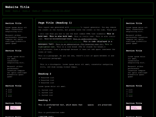 pagetemplate screenshot
