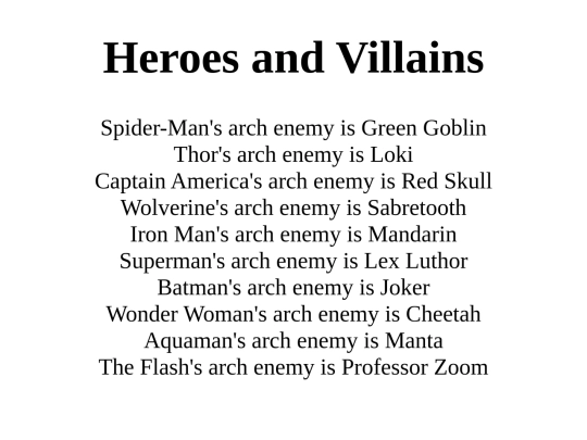 superHeroes screenshot