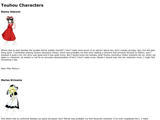 touhoucharacterlist screenshot