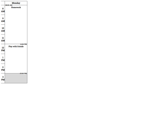 Schedule screenshot