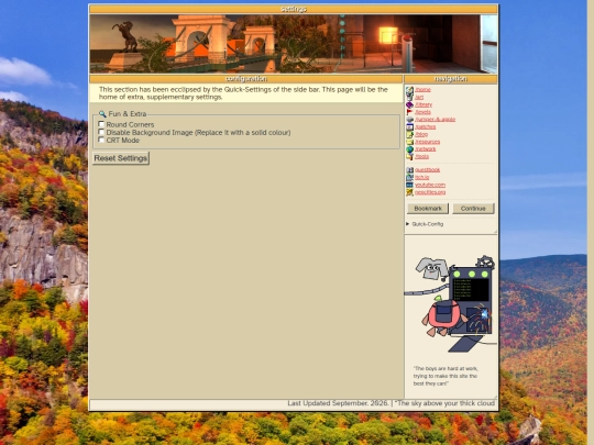 settings screenshot