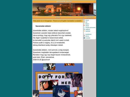 writing/szeretnelek_atolelni screenshot