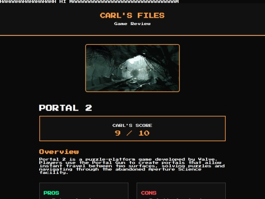 carlgames/portal screenshot