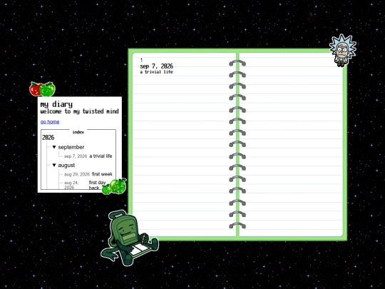 diary screenshot
