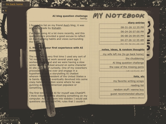 notebook/diary/ai-questionnaire screenshot