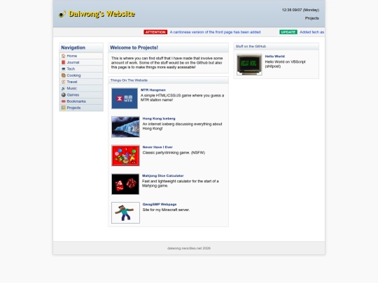 projects screenshot