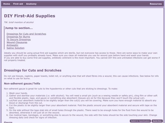FirstAid/DIYFirstAid screenshot