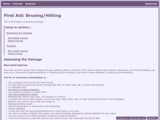 FirstAid/brusingfirstaid screenshot