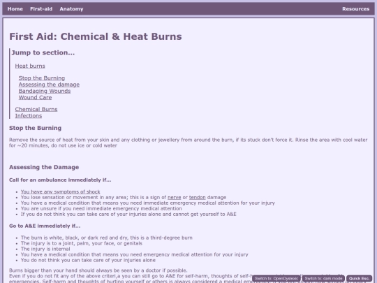 FirstAid/burnsfirstaid screenshot